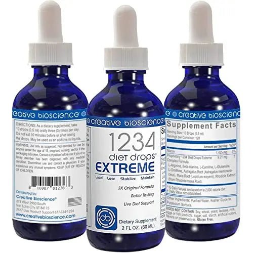 Creative Bioscience 1234 Diet Drops Extreme for Women & Men, Diet Drops for Weight - TrustMedUSA