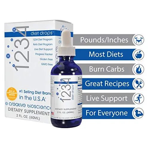Creative Bioscience 1234 Diet Drops for Women & Men, Diet Drops for Weight Management - TrustMedUSA