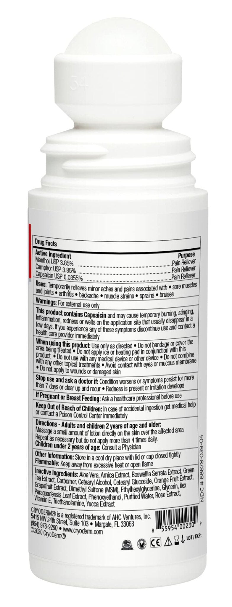 CryoDerm Combo Package Heat-Warm Therapy 3 oz Roll-On & 12 Packets - TrustMedUSA