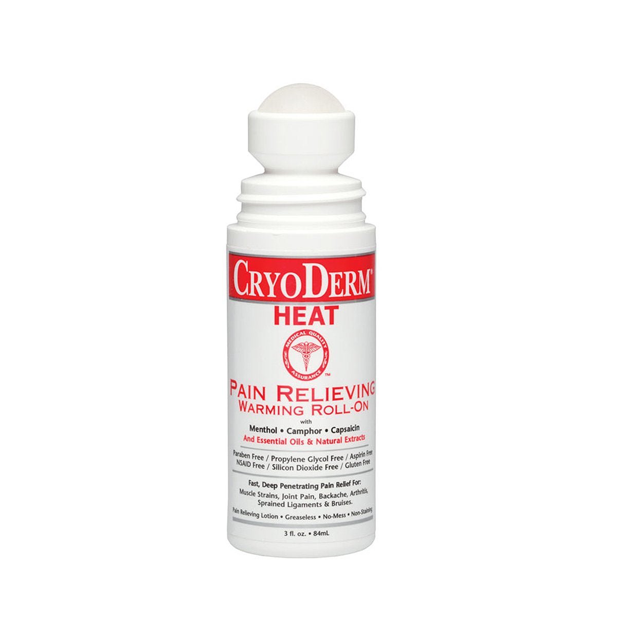 Cryoderm Heat Roll-On 3 oz. - TrustMedUSA