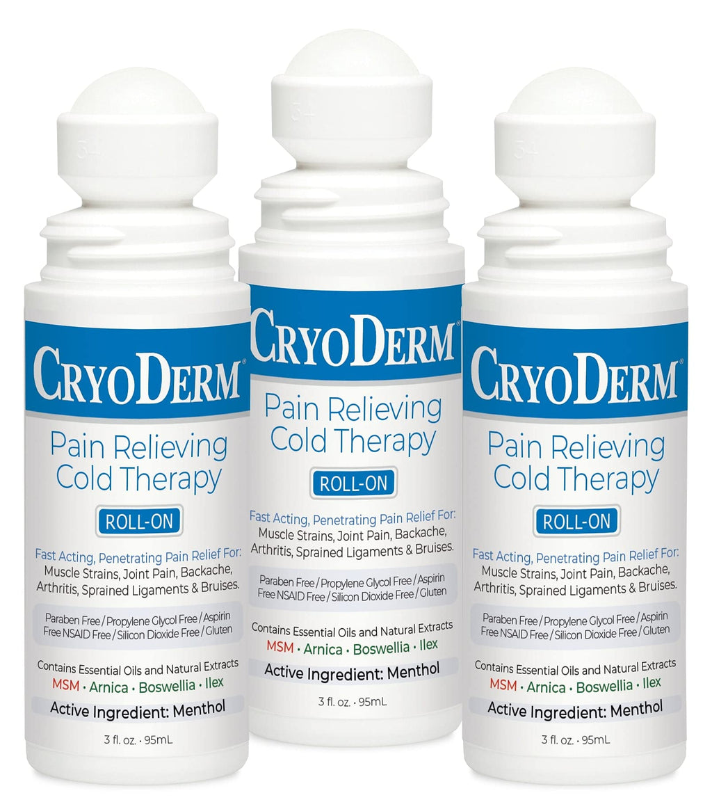 Cryoderm Roll-On 3-Pack, 3 Fl Oz (Pack of 3) - TrustMedUSA