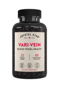 Crystal Star Vari-Vein (60 Capsules) - Herbal Circulation Support Supplement for Varicose Veins & Spider Veins Treatment - Witch Hazel, Butcher’s Broom, Hawthorn & Horse Chestnut- Non-GMO - TrustMedUSA