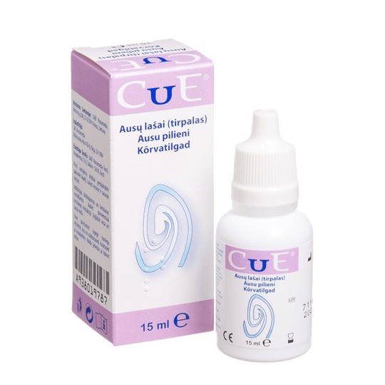 CUE Ear Drops 15 ml Emollient Solution For Mycosis Eczema Dermatitis Irritation - TrustMedUSA