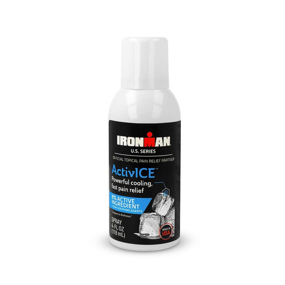 Curad IRONMAN ActivICE Cooling Spray, Topical Pain Relief for Arthritis, Joint, Muscle, Back & Body Aches & Pain, 4 oz (1 count) - TrustMedUSA