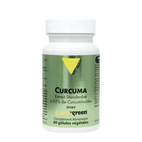 Curcuma Extrait Standardisé 95% curcuminoides 60 gélules VIT'ALL+ - TrustMedUSA