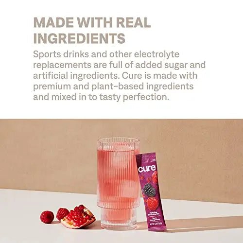 Cure Hydrating Plant Based Electrolyte Mix | FSA & HSA Eligible | Powder for Dehydration - TrustMedUSA
