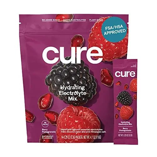 Cure Hydrating Plant Based Electrolyte Mix | FSA & HSA Eligible | Powder for Dehydration - TrustMedUSA