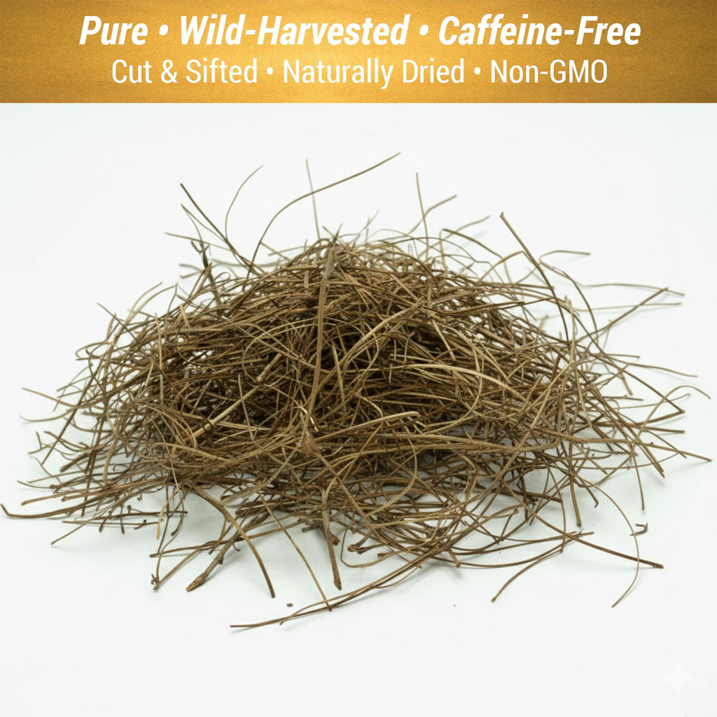 Cure Wid Pure Pine Needle Tea 3.5 Oz – 50 Cups Pine Tea – Wild Harvested from Pakistan in Eco-Friendly Resealable Pouch | Aromatic & Soothing Caffeine-Free Herbal Tea, Antioxidant & Immune Support - Maple Wellness Supplements