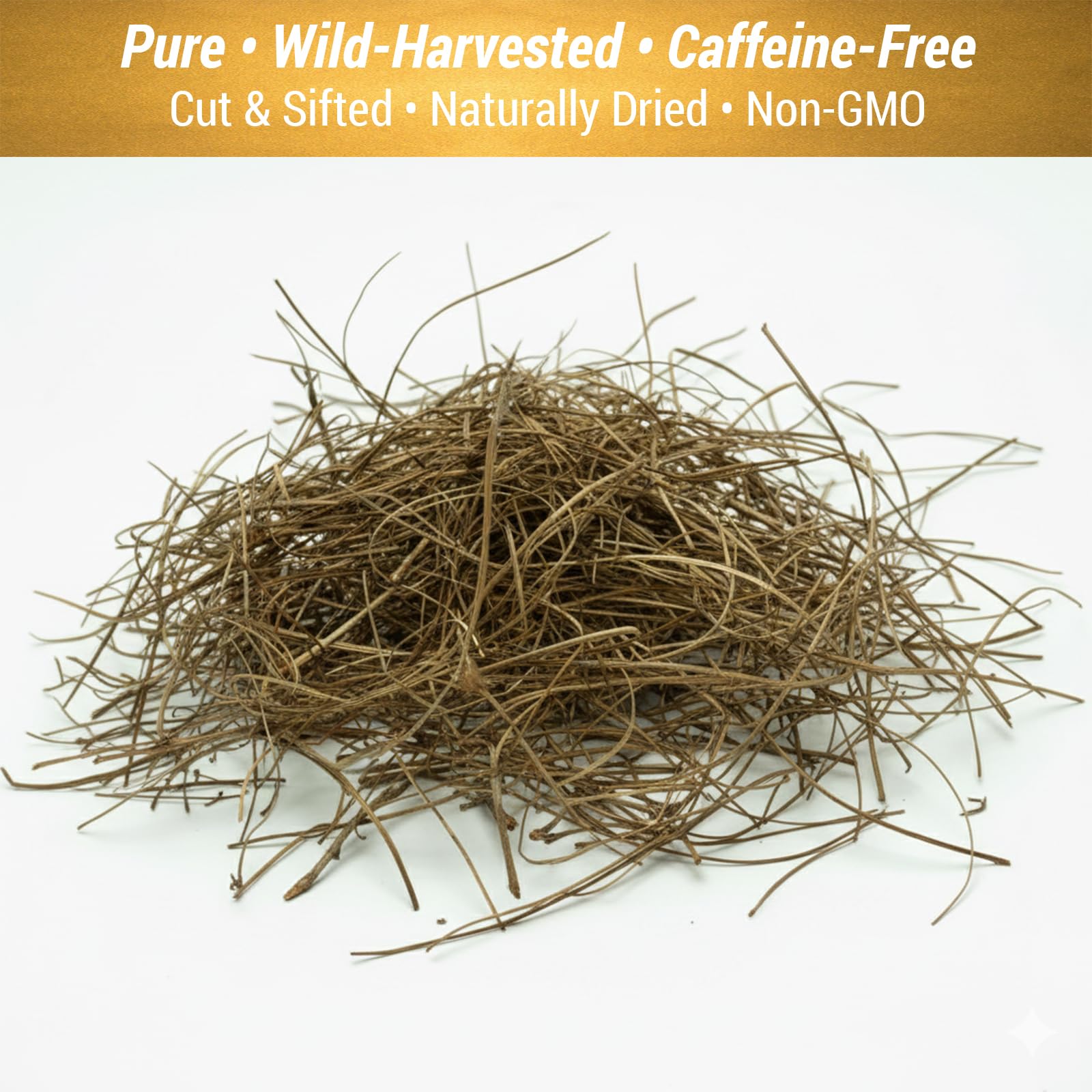 Cure Wid Pure Pine Needle Tea 3.5 Oz – 50 Cups Pine Tea – Wild Harvested from Pakistan in Eco-Friendly Resealable Pouch | Aromatic & Soothing Caffeine-Free Herbal Tea, Antioxidant & Immune Support - Maple Wellness Supplements
