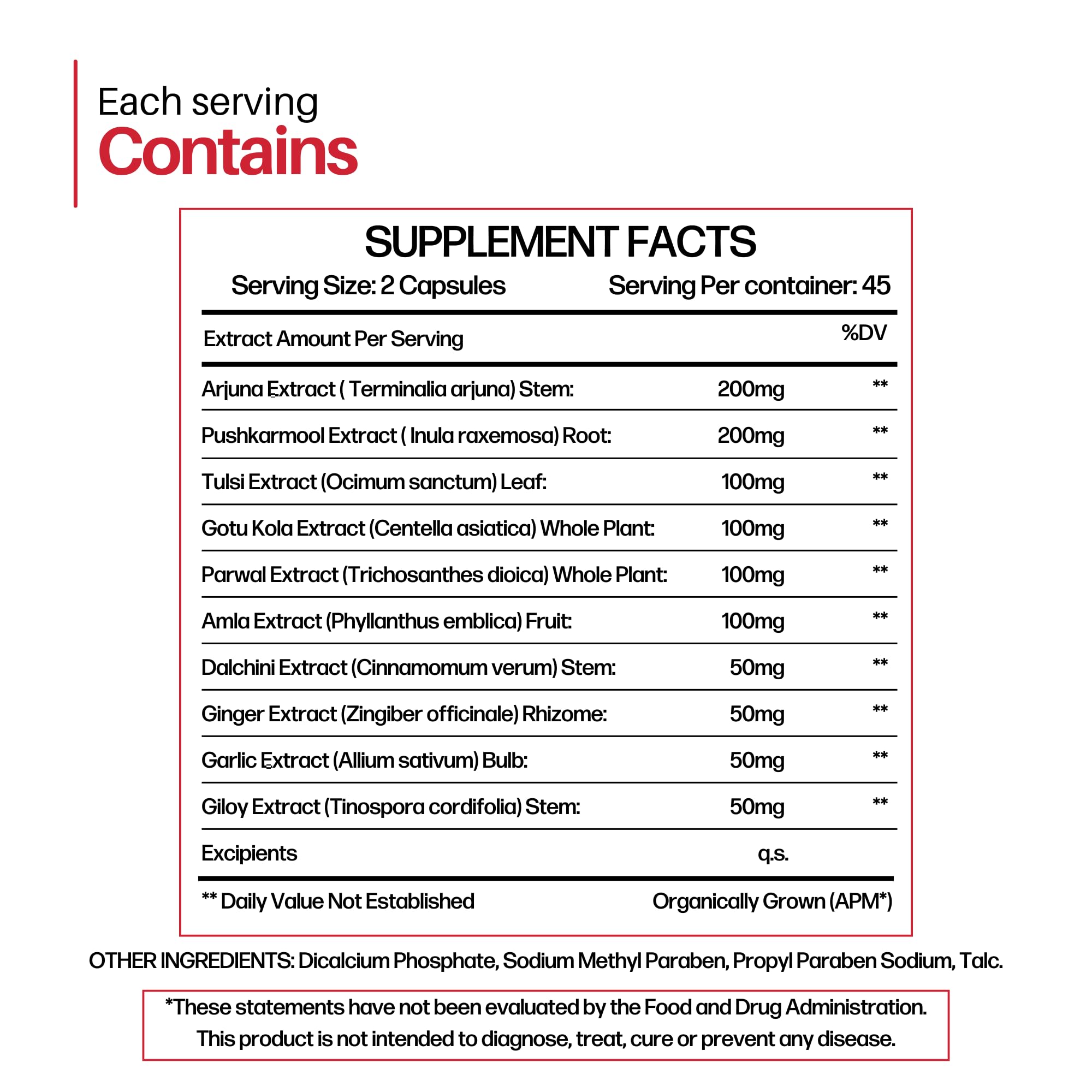 Cureayu Heart Tone Capsules | Natural Heart Health Supplement | Supports Healthy Cholesterol & Triglycerides Levels | with Arjuna, Pushkarmool + 8 Other Herbs | 90 Capsules - TrustMedUSA