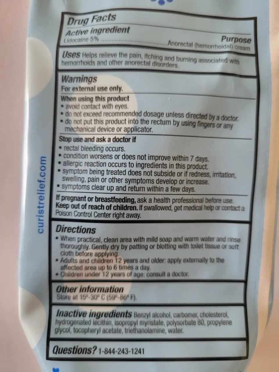 Curist 5% Lidocaine Numbing Cream - 6 oz (170 g) XL Tube - Soothing Numbing Cream for Temporary Discomfort, Itching, and Burning from Hemorrhoids Lidocaine 5% (1 Pack - 6 oz Tube) - TrustMedUSA