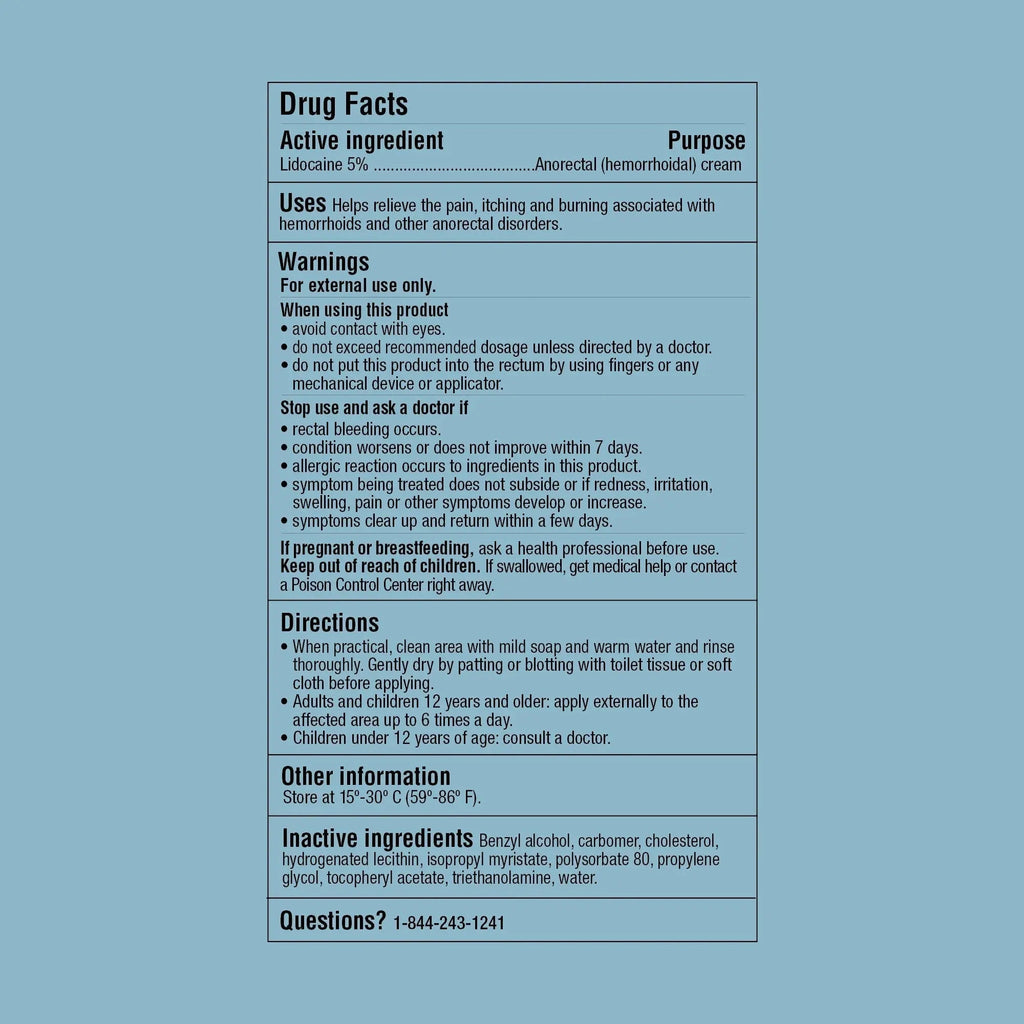 Curist 5% Lidocaine Numbing Cream - 6 oz (170 g) XL Tube - Soothing Numbing Cream for Temporary Discomfort, Itching, and Burning from Hemorrhoids Lidocaine 5% (1 Pack - 6 oz Tube) - TrustMedUSA