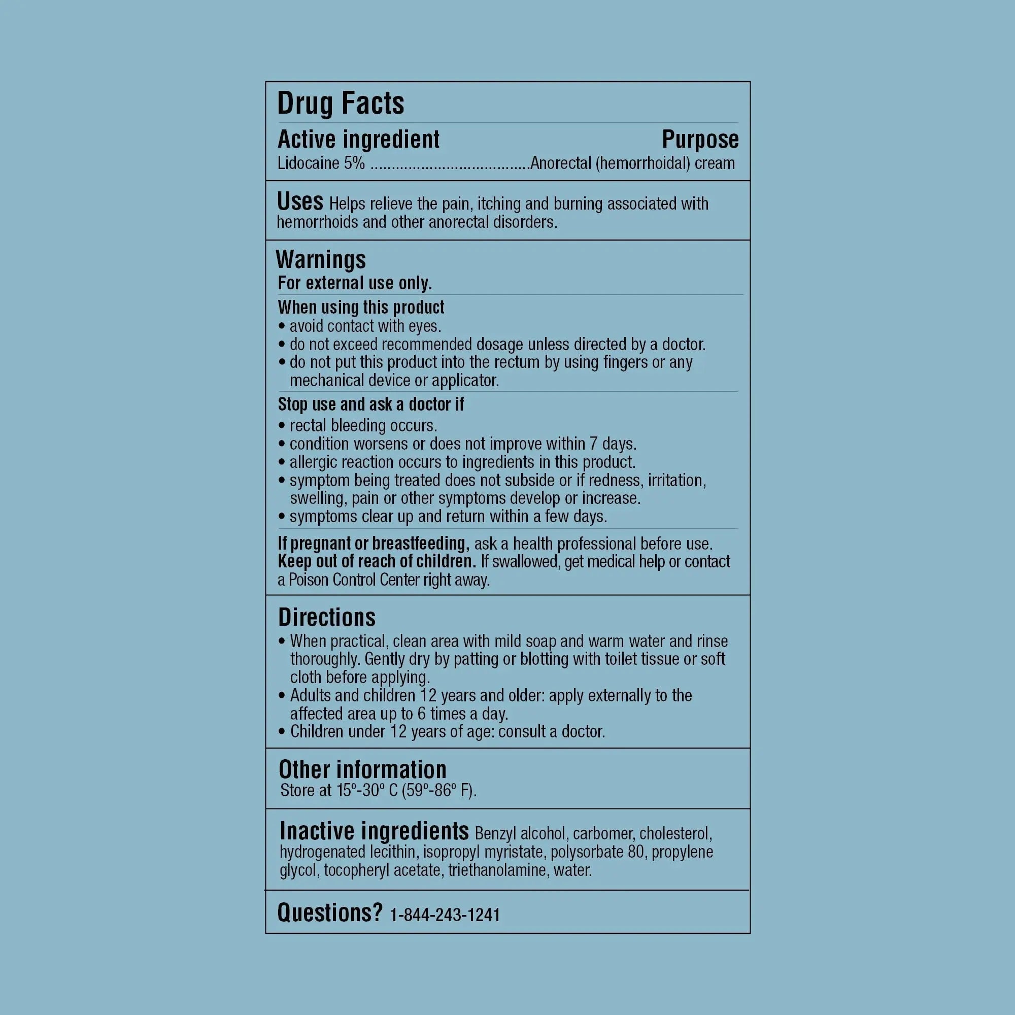 Curist 5% Lidocaine Numbing Cream - 6 oz (170 g) XL Tube - Soothing Numbing Cream for Temporary Discomfort, Itching, and Burning from Hemorrhoids Lidocaine 5% (1 Pack - 6 oz Tube) - TrustMedUSA