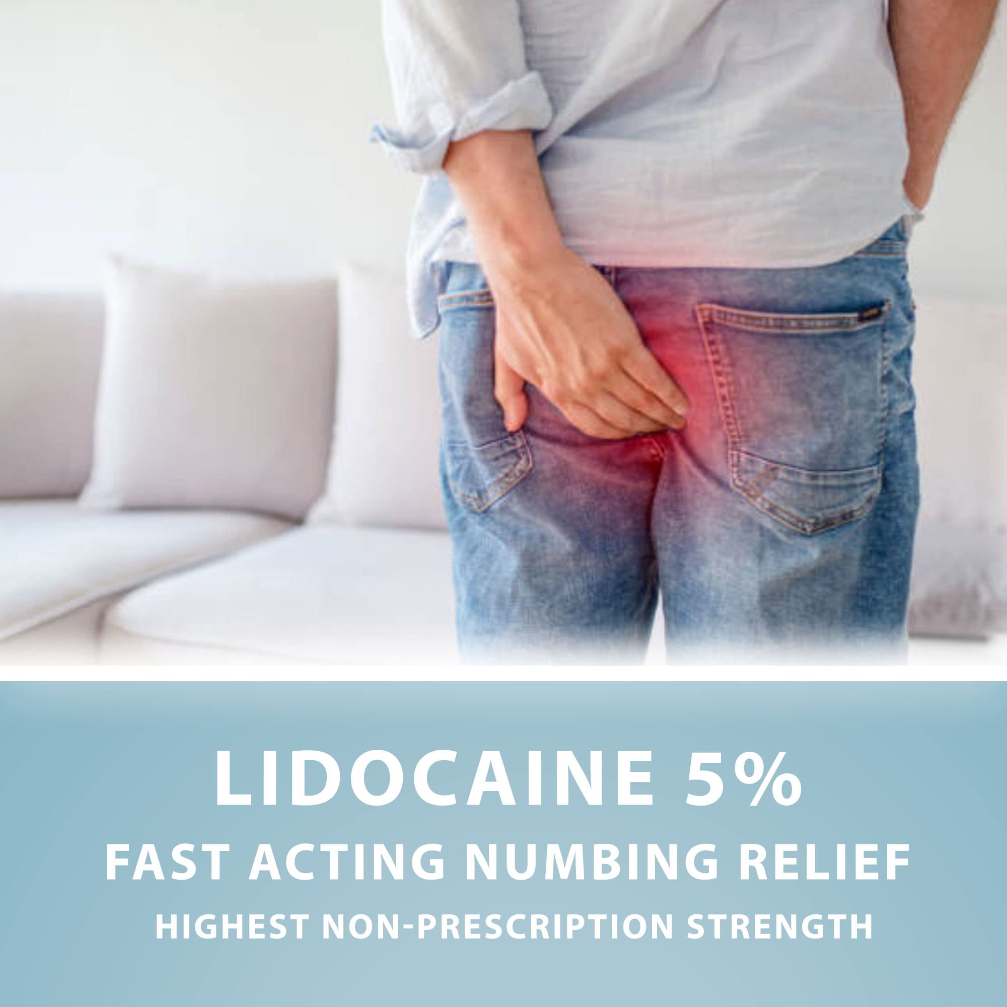 Curist 5% Lidocaine Numbing Cream - 6 oz (170 g) XL Tube - Soothing Numbing Cream for Temporary Discomfort, Itching, and Burning from Hemorrhoids Lidocaine 5% (1 Pack - 6 oz Tube) - Maple Wellness Supplements