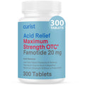 Curist Famotidine 20mg Bulk Pack (300 Count Tablets) Acid Reflux Medicine for Heartburn Relief - OTC Maximum Strength Stomach Acid Reducer - Anti Acid Relief Tablets for Indigestion Heartburn Relief - Maple Wellness Supplements