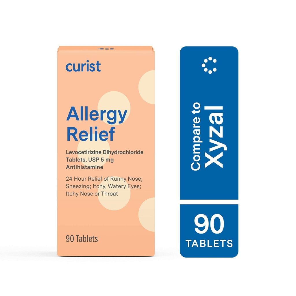 Curist - Generic Xyzal Levocetirizine 5 mg - (90 Tablets) - Allergy Pills, 24 Hour Allergy Relief - Allergy Medicine - Maple Wellness Supplements
