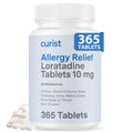 Curist Loratadine 10mg 365 Count - All Day Non Drowsy Allergy Medicine - 24 Hour Antihistamine Tablets for Runny Nose, Itchy Eyes, & Sneezing - Indoor & Outdoor Allergy Medicine for Adults - Maple Wellness Supplements