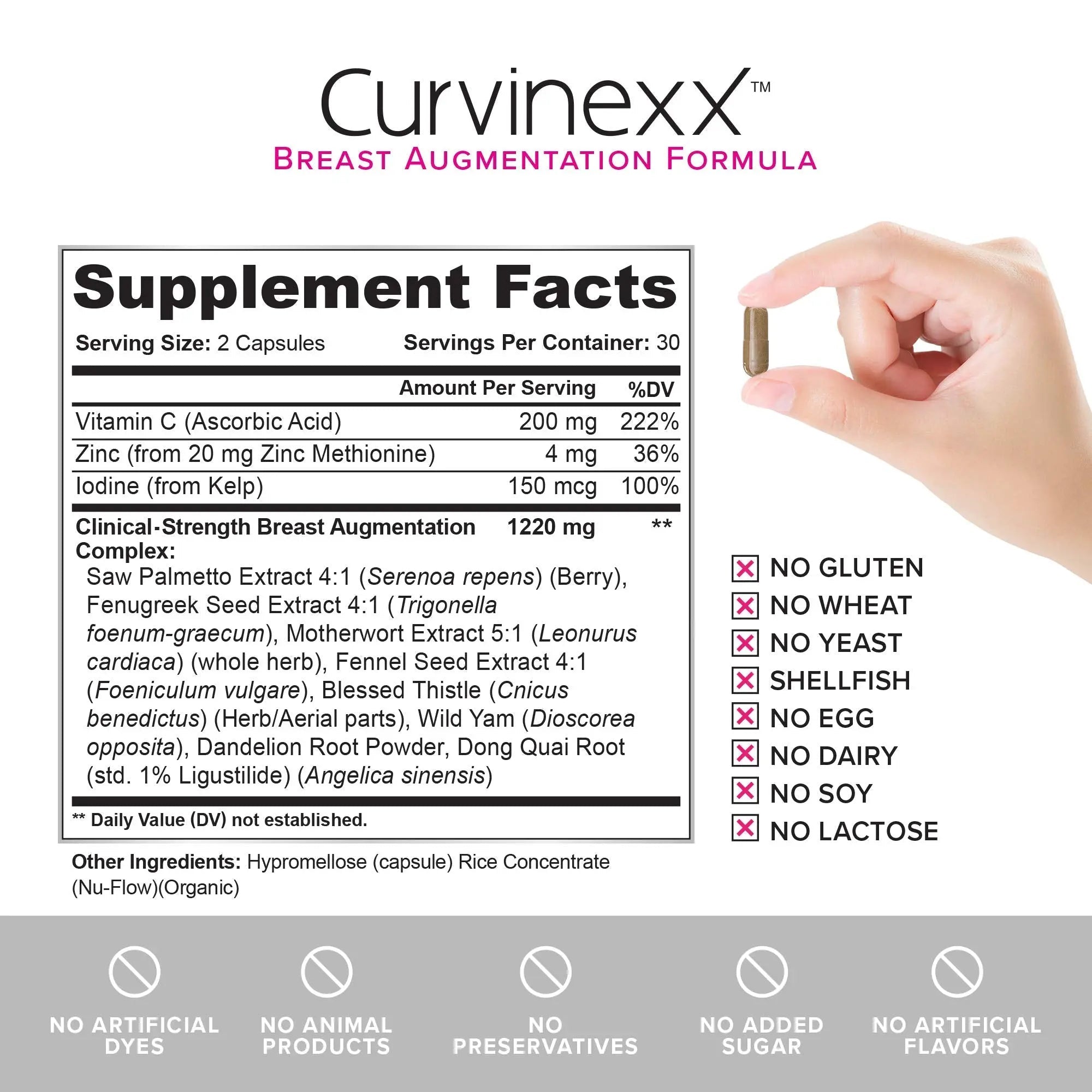 CURVINEXX (3 Bottles) - Natural Breast Toning and Firming Supplement. Lift, Firm and Enhance your Bust Naturally... - TrustMedUSA