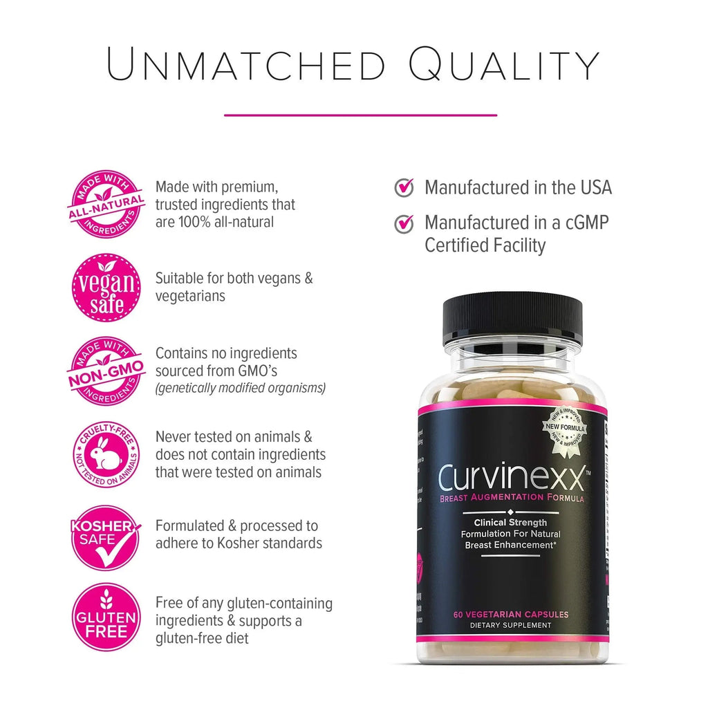 CURVINEXX (3 Bottles) - Natural Breast Toning and Firming Supplement. Lift, Firm and Enhance your Bust Naturally... - TrustMedUSA