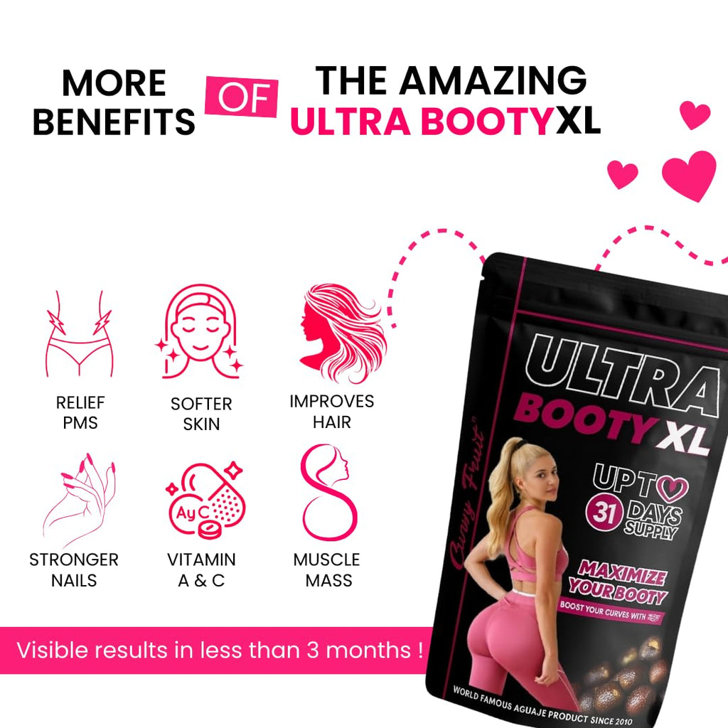 Curvy Fruit Maximum Booty Growth – Ultra Booty Powder with Aguaje + Black Maca – Glute Volume Supplement for Women - TrustMedUSA