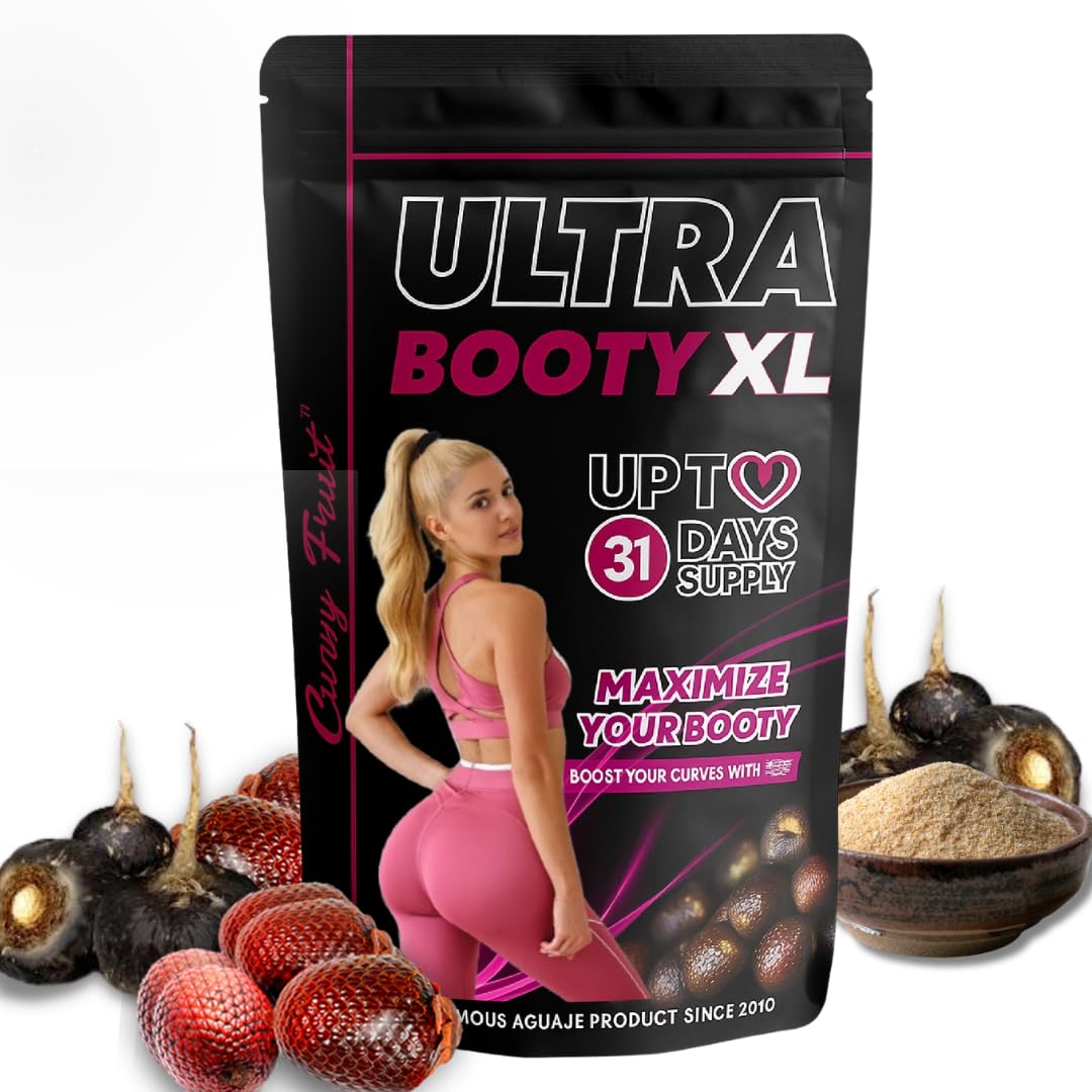 Curvy Fruit Maximum Booty Growth – Ultra Booty Powder with Aguaje + Black Maca – Glute Volume Supplement for Women - TrustMedUSA
