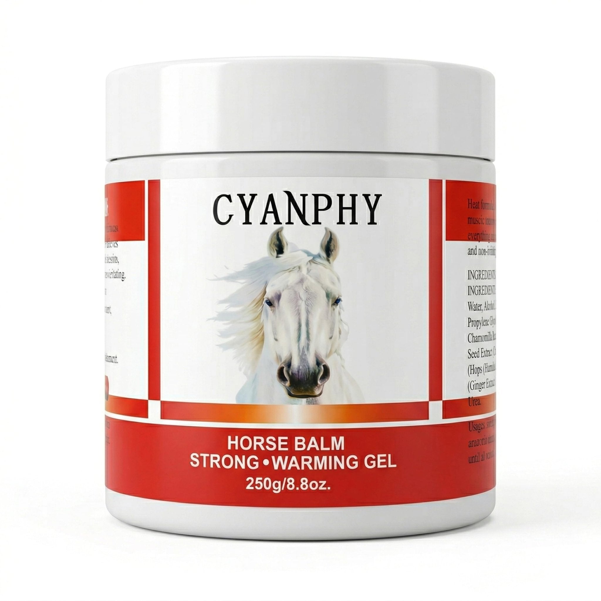 CYANPHY 250g Unisex Adult Extra Strong Horse Balm Joint Massage Cream with Fresh Scent for Muscle & Joint Massage Body for Warming Massage Gel for Hands, Feet, Legs, Knees, Waist for People - TrustMedUSA