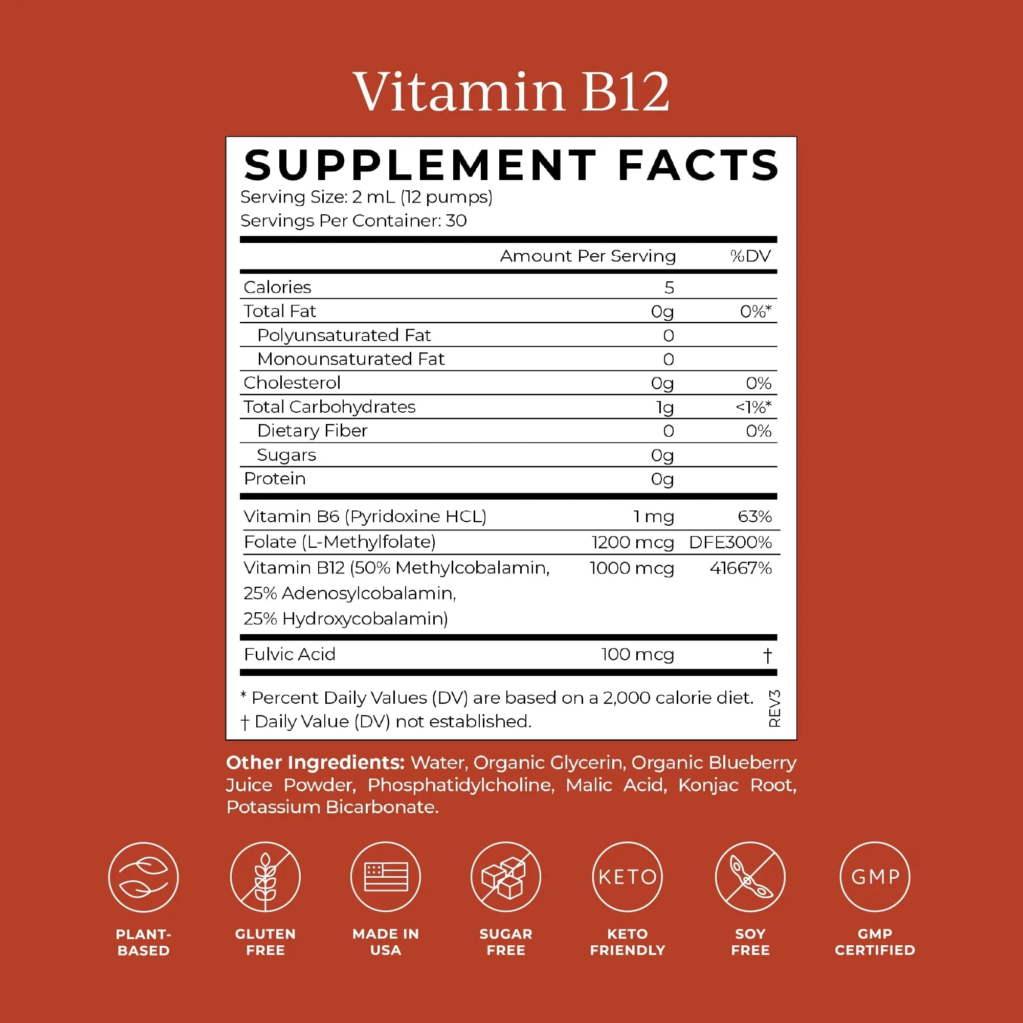 CYMBIOTIKA Liposomal Vitamin B12 Liquid Supplement, 1250 mcg, Supports Energy, Cell Production, Helps Strengthen Hair, Skin & Nails, Non-GMO, Gluten Free - TrustMedUSA