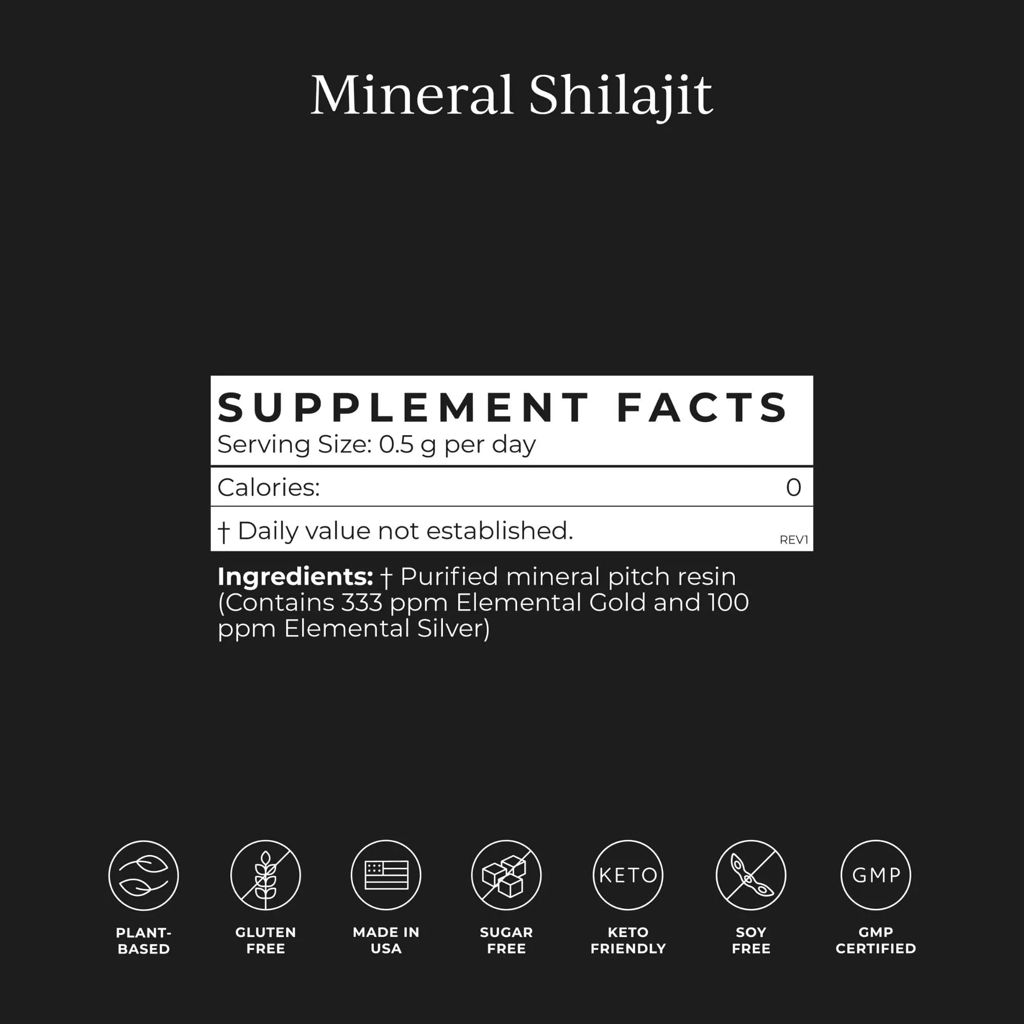 CYMBIOTIKA Pure Himalayan Shilajit Resin 500mg - 84+ Trace Minerals, High Potency with Elemental Gold & Fulvic Acid - for Energy, Focus, Immune & Digestive Support - Authentic Shilajit Resin - TrustMedUSA