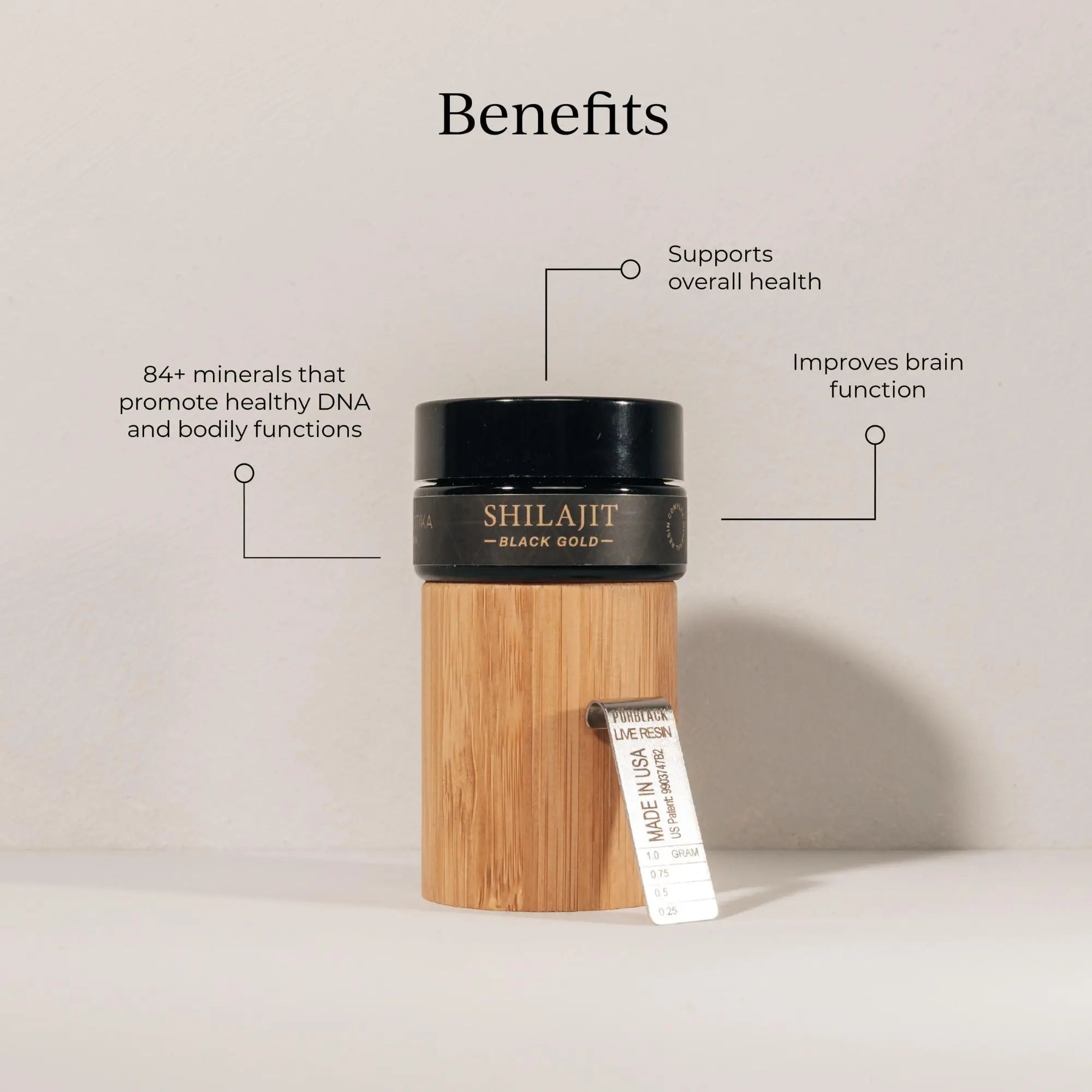 CYMBIOTIKA Pure Himalayan Shilajit Resin 500mg - 84+ Trace Minerals, High Potency with Elemental Gold & Fulvic Acid - for Energy, Focus, Immune & Digestive Support - Authentic Shilajit Resin - TrustMedUSA