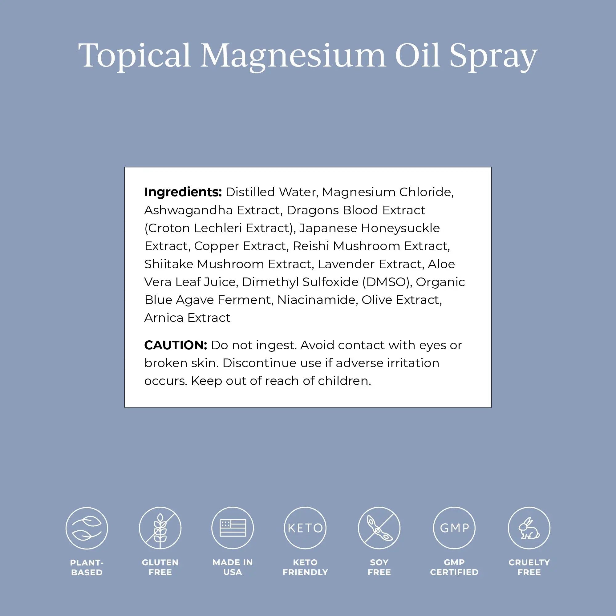 CYMBIOTIKA Topical Magnesium Oil Spray for Body, USA Made, Supplement for Leg Cramps, Muscle, Joint Health & Sleep Support, Includes Magnesium Chloride, Lavender Extract, Aloe Vera - Skin Applicator - TrustMedUSA