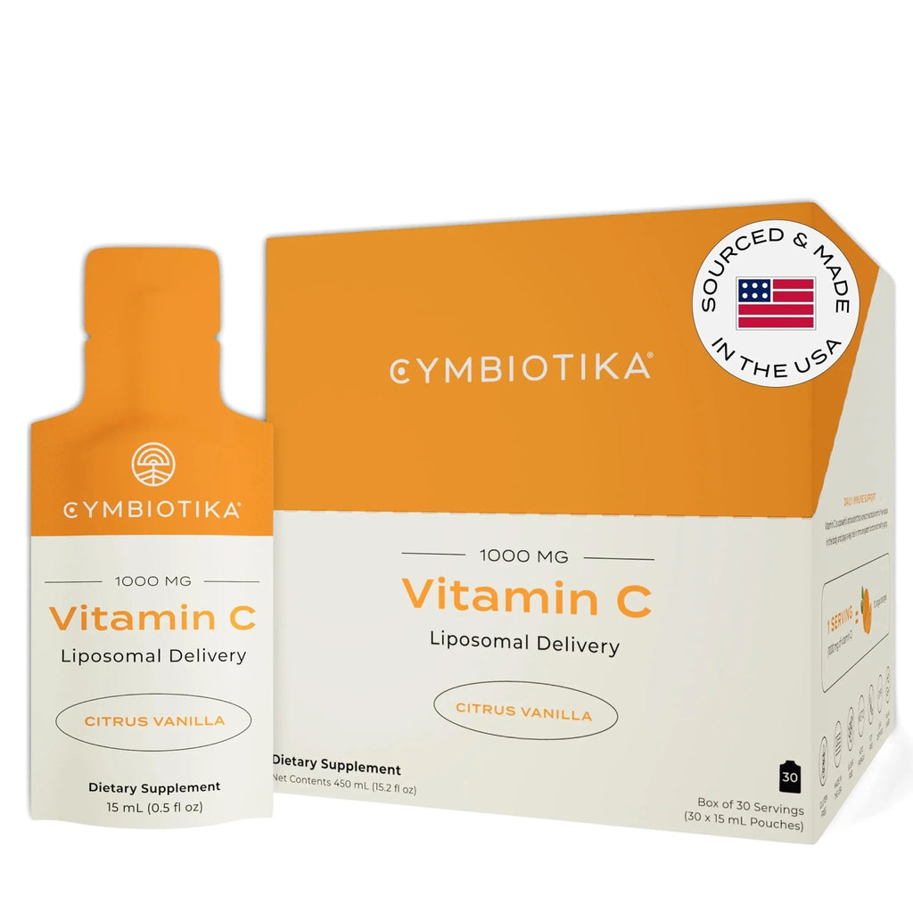 CYMBIOTIKA Vitamin C Individual Packets, Liposomal Delivery, Supplement for Immune Support, Collagen Boost, & Healthy Aging - TrustMedUSA