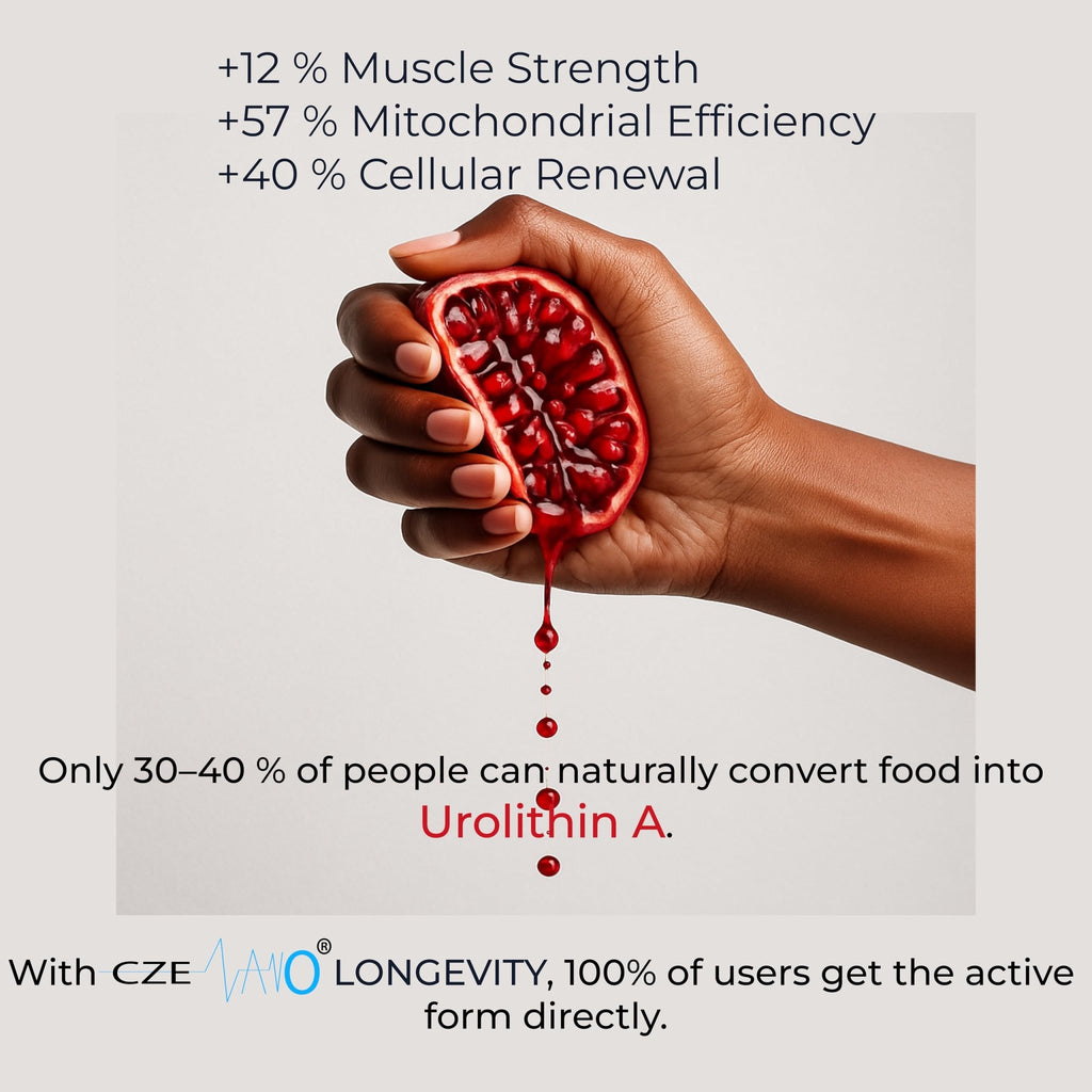CzeNano Longevity – Ultra-Pure Urolithin A Supplement 1000 mg | Mitochondrial Support, Cellular Energy & Muscle Strength | Third-Party Tested COA | 60 Vegan Capsules - TrustMedUSA