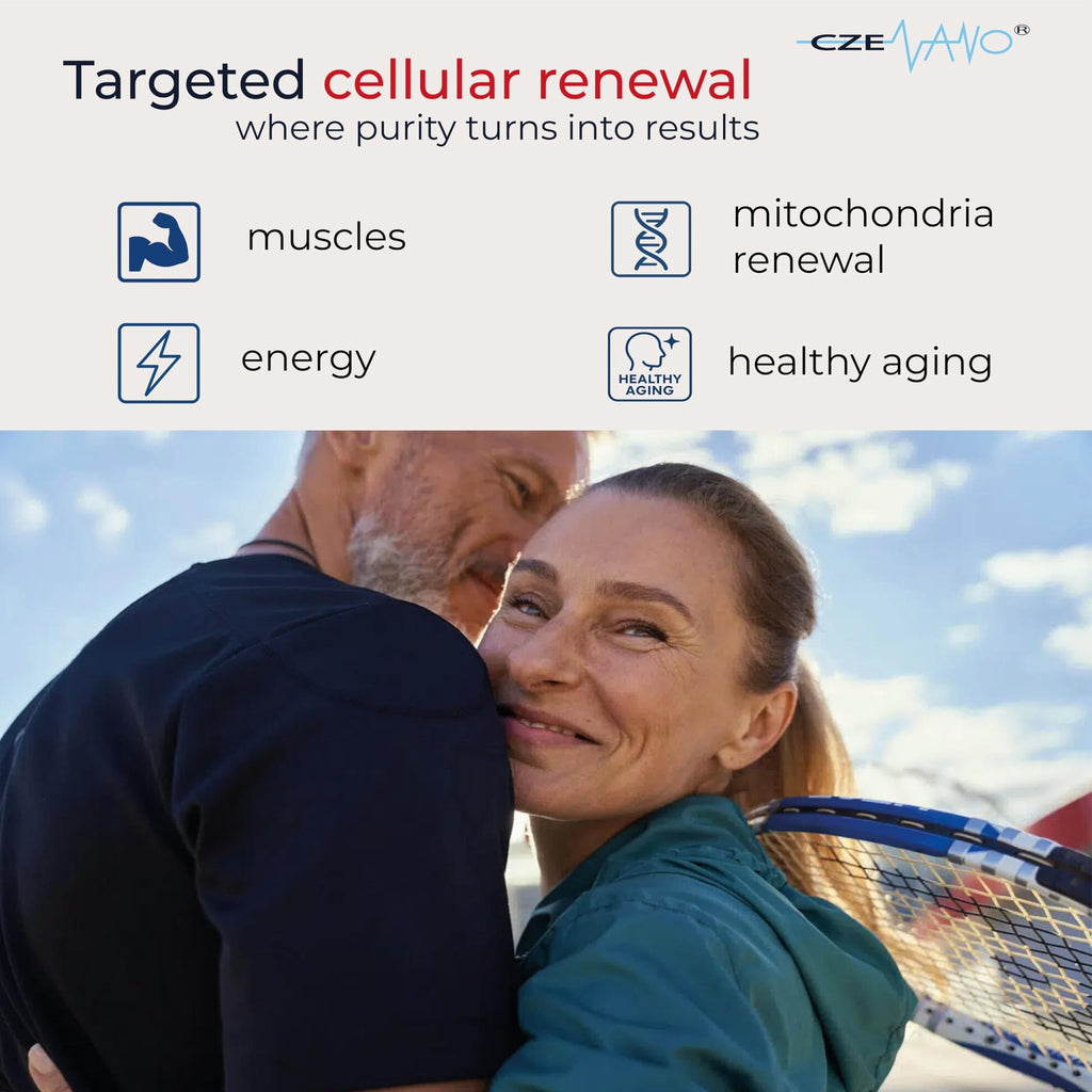 CzeNano Longevity – Ultra-Pure Urolithin A Supplement 1000 mg | Mitochondrial Support, Cellular Energy & Muscle Strength | Third-Party Tested COA | 60 Vegan Capsules - TrustMedUSA