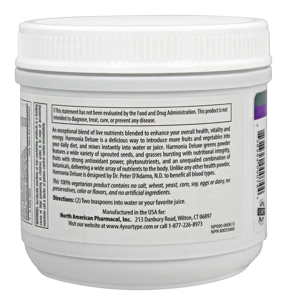 D'Adamo Personalized Nutrition Harmonia Deluxe, 7 Ounce - TrustMedUSA