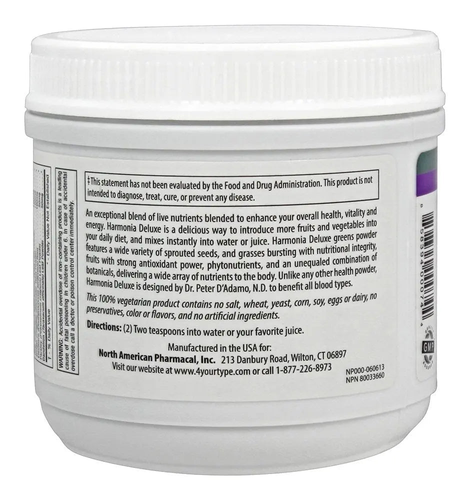 D'Adamo Personalized Nutrition Harmonia Deluxe, 7 Ounce - TrustMedUSA