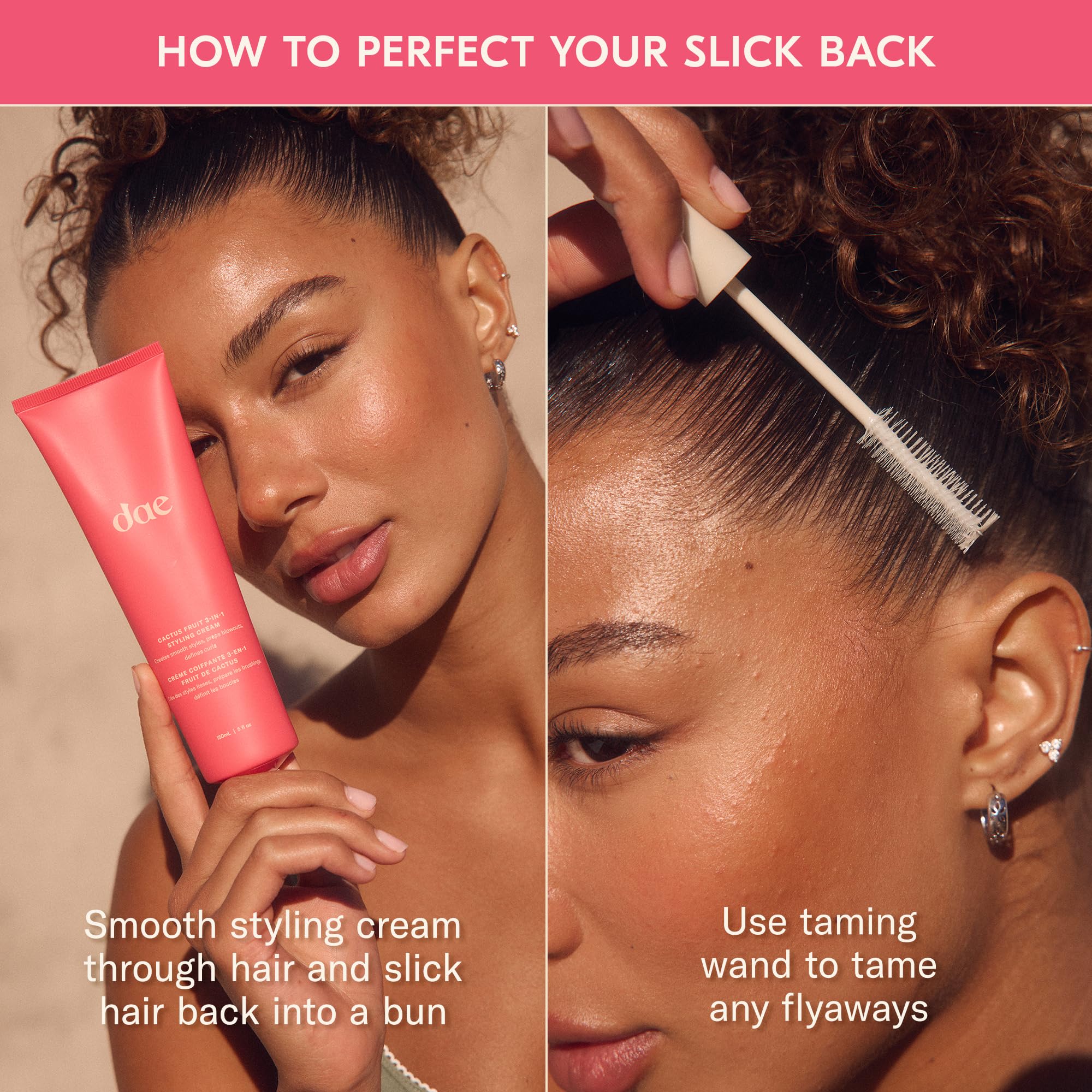 DAE Cactus Fruit 3-In-1 Styling Cream & Taming Wand - Tame Flyaways, Smooth Frizz, Style Edges (0.6 oz.) - TrustMedUSA