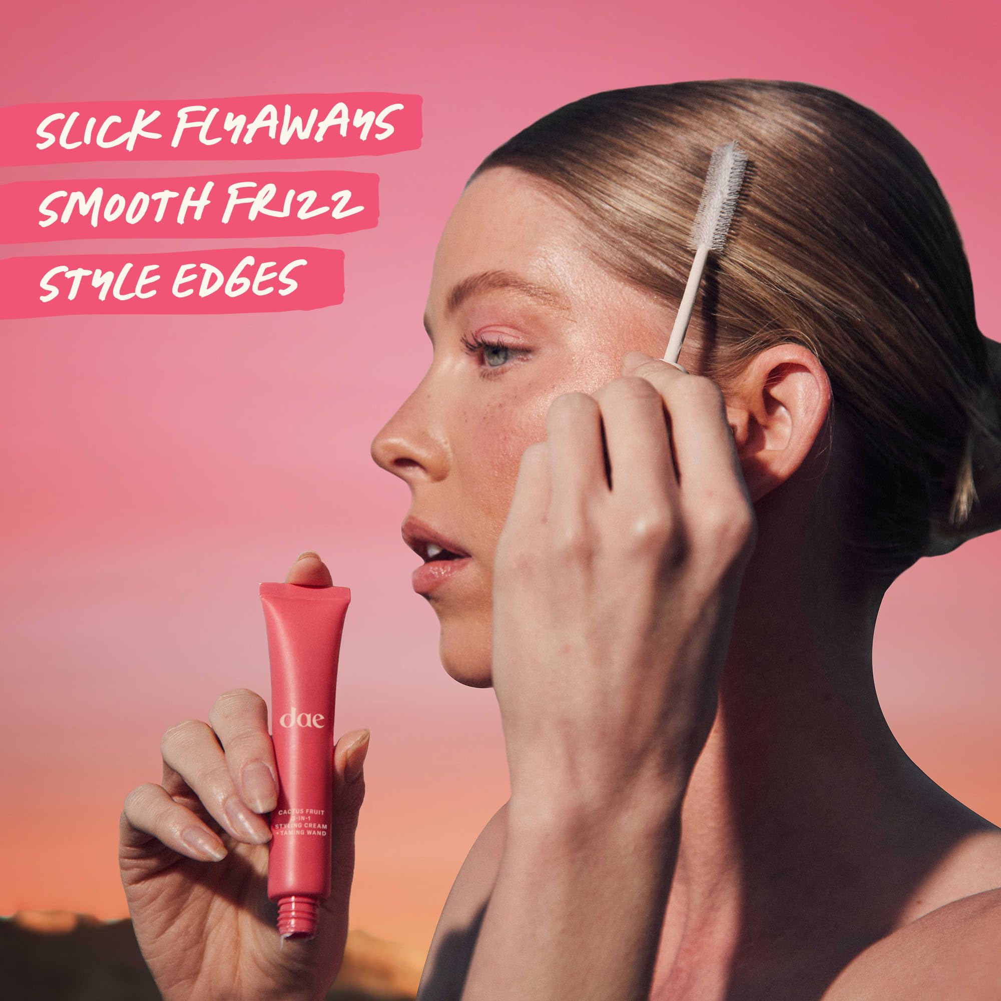 DAE Cactus Fruit 3-In-1 Styling Cream & Taming Wand - Tame Flyaways, Smooth Frizz, Style Edges (0.6 oz.) - TrustMedUSA