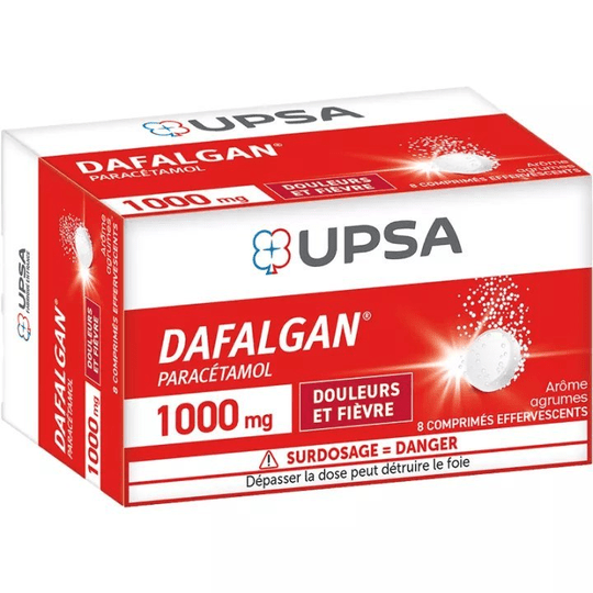 DAFALGAN 1000MG 8 Effervescent tablets - TrustMedUSA