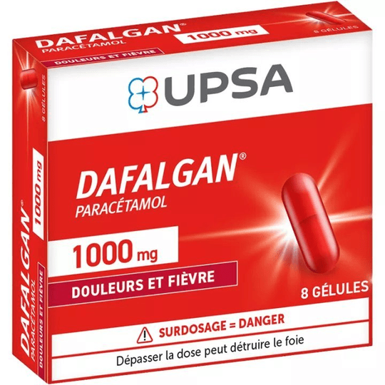 Dafalgan Paracetamol 1000 mg – pain and fever relief – 8 Capsules - TrustMedUSA