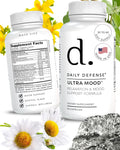 Daily Defense Mood Support Supplement - Ultra Mood 60 Count Mood Enhancer with Calcium Carbonate, Folic Acid, GABA, 5-HTP, Ashwagandha Root Extract & More - Non GMO Mood & Relaxation Supplement - TrustMedUSA