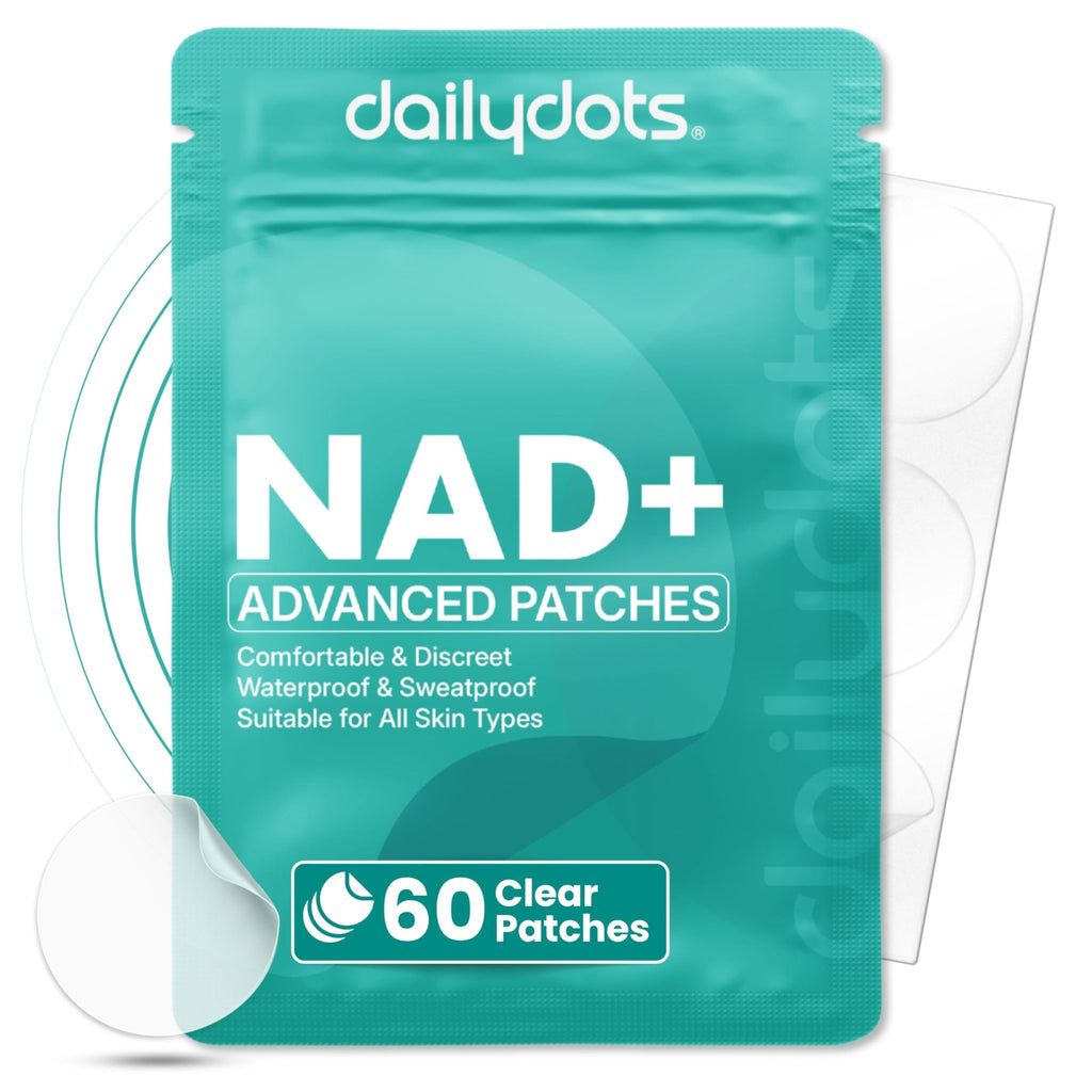 Daily Dots NAD+ Patches | Energy, Healthy Aging & Wellness Support | 12 Active Blends incl. Nicotinamide & CoQ10 | Time Release Patch | for Men & Women (60 Patches) - TrustMedUSA
