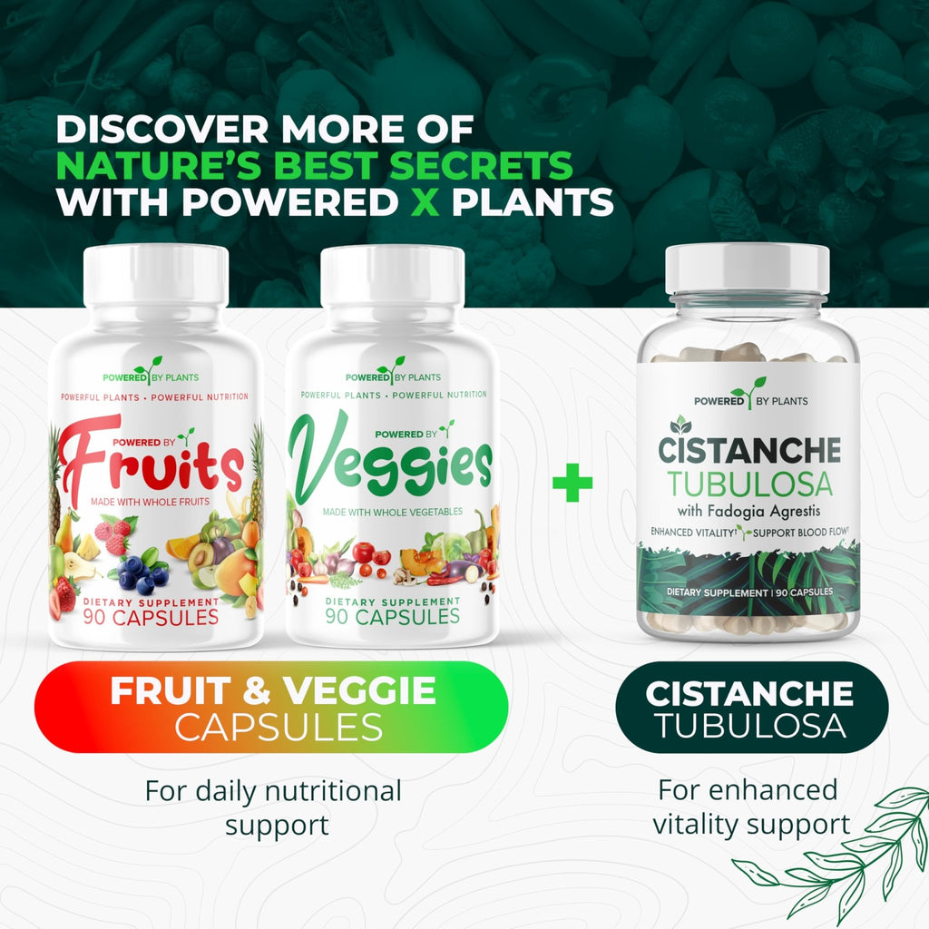 Daily Fruits and Veggies Supplement - 180 Capsules for 30 Days, Non GMO & Gluten Free Superfood with Natural Vitamins - Powered by Plants, 2-Pack - TrustMedUSA