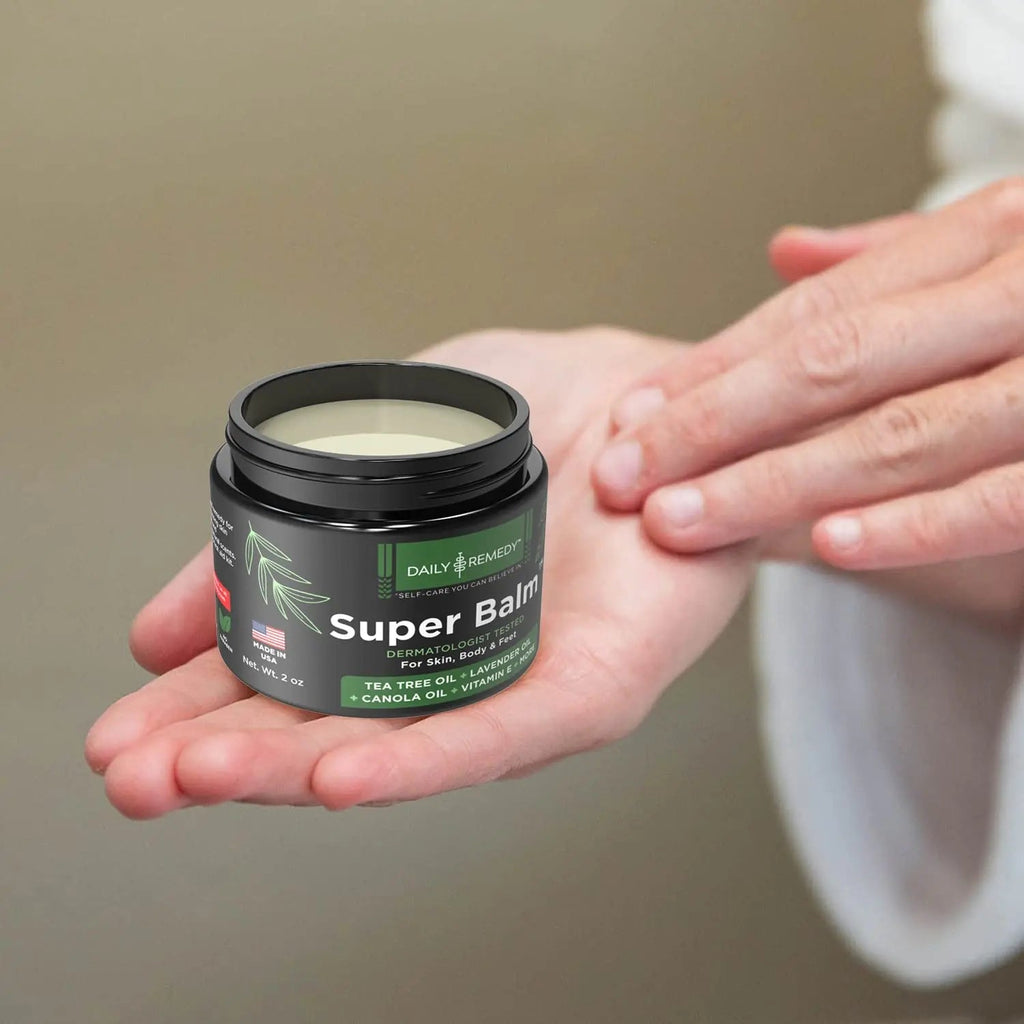 DAILY REMEDY Tea Tree Oil Extra Strength Super Balm - Athletes Foot Cream Combats - TrustMedUSA