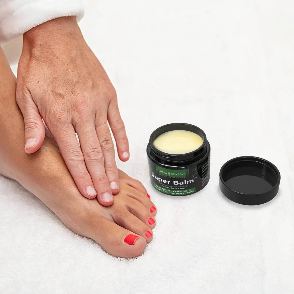 DAILY REMEDY Tea Tree Oil Extra Strength Super Balm - Athletes Foot Cream Combats - TrustMedUSA