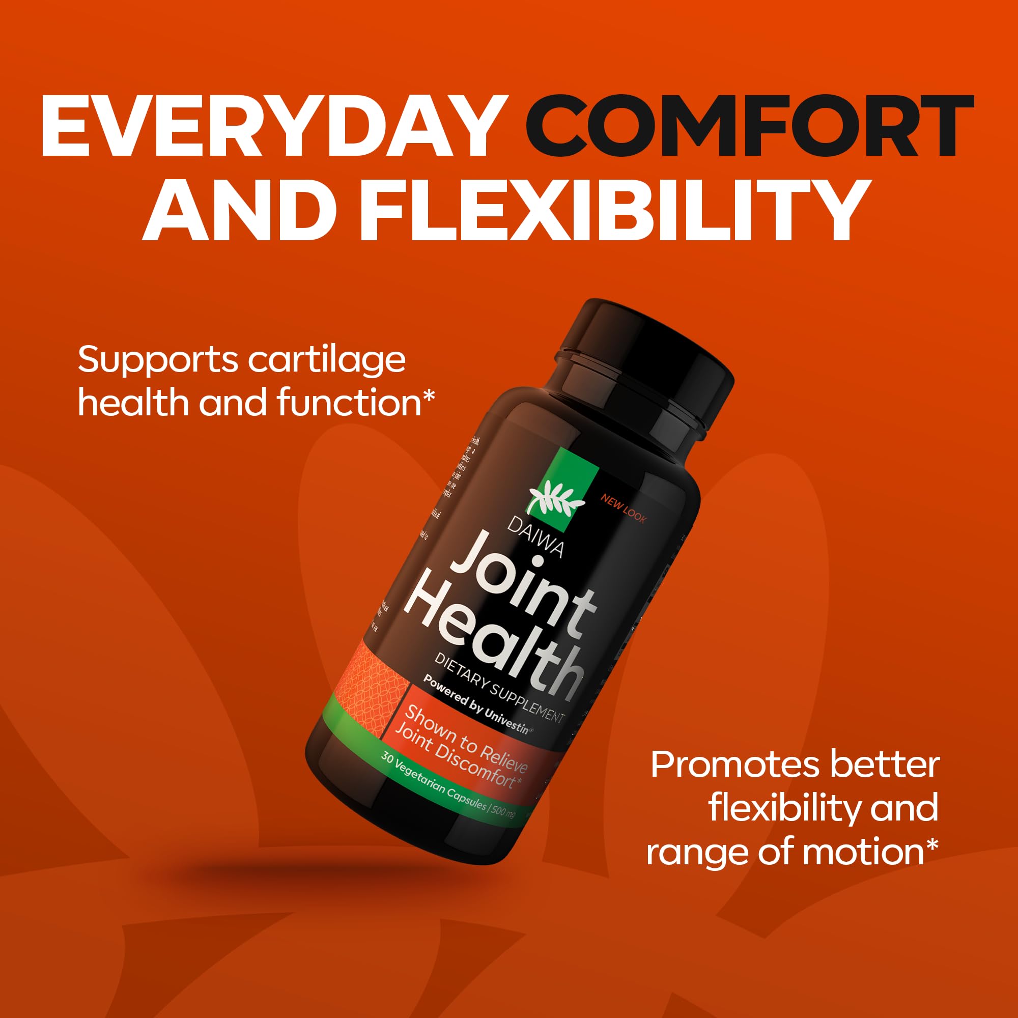 Daiwa Joint Health - Tendon and Ligament Supplements with Chinese Skullcap and Acacia Catechu - Traditional Plant-Based Formula for Active Lifestyles - Non-GMO, 30 Vegetarian Capsules - TrustMedUSA