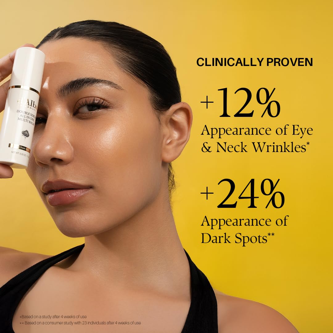 d'alba Piedmont White Truffle Double Serum All-in-one Multi Balm, Stick Balm, Vegan Skincare with Vitamin C and Vegan Collagen - TrustMedUSA