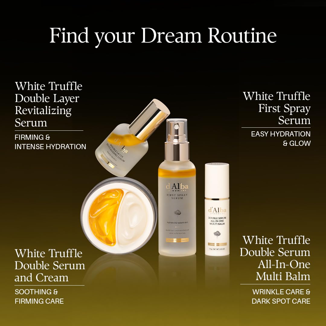 d'alba Piedmont White Truffle Double Serum All-in-one Multi Balm, Stick Balm, Vegan Skincare with Vitamin C and Vegan Collagen - TrustMedUSA