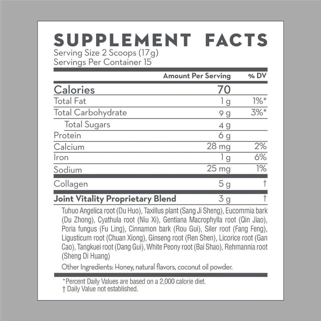 D'AO Labs Joint Vitality Powder - Joint Support - Du Huo Ji Shen Tang Traditional Chinese Herbal - Increased Mobility & Flexibility - Spiced Cocoa & Cinnamon Flavor - 15 Servings - TrustMedUSA
