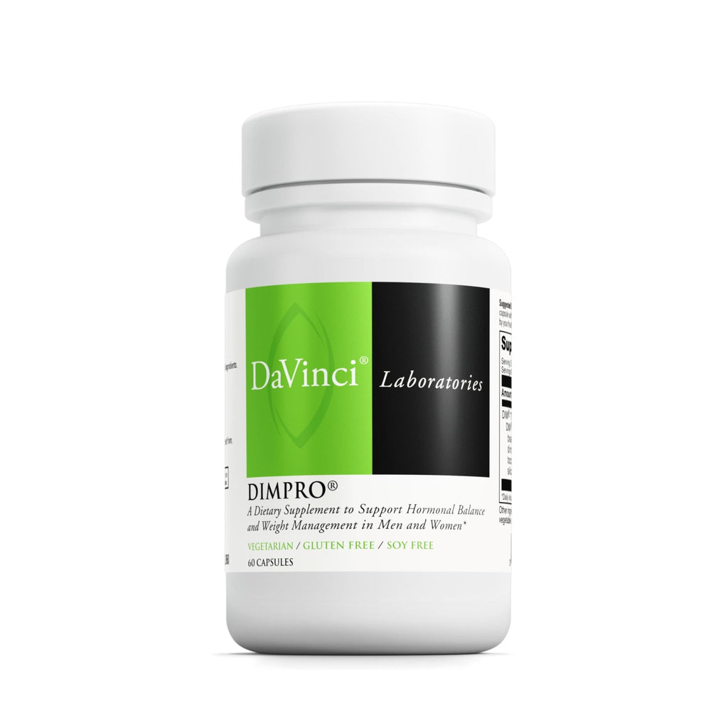 DAVINCI Labs DimPro - Dietary Supplement to Support Hormonal Balance in Men & Women & Healthy Weight Management* - with Vitamin E and More - Vegetarian - Soy-Free - Gluten-Free - 60 Capsules - TrustMedUSA