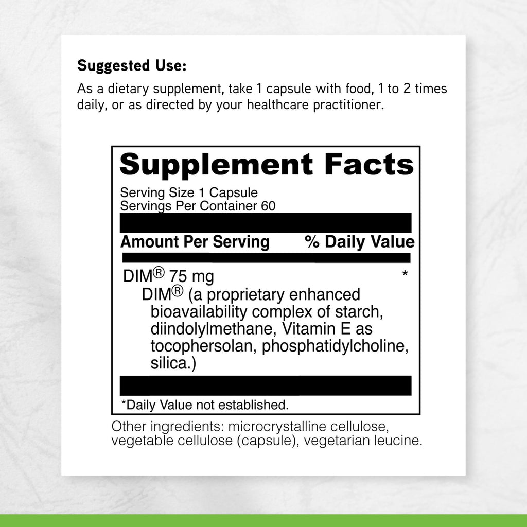 DAVINCI Labs DimPro - Dietary Supplement to Support Hormonal Balance in Men & Women & Healthy Weight Management* - with Vitamin E and More - Vegetarian - Soy-Free - Gluten-Free - 60 Capsules - TrustMedUSA
